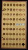 62 Complete Lincoln Cents w/1931-S Board 31-s thru 52-d