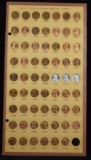 62 Complete Lincoln Cents w/1931-S Board 31-s thru 52-d