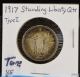 1917 Standing Liberty Quarter Type 1 Tone VF