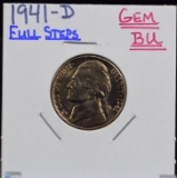 1941-D Jefferson Nickel GEM BU Full Steps