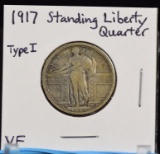 1917 Standing Liberty Quarter Type 1 VF