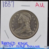 1837 Bust Half Dollar Reeded Edge AU