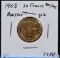 1908 Gold French 20 Francs Rooster BU/MS