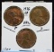 1936 P-D-S Lincoln Cents UNC 3 Coins