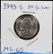 1943-S Silver Jefferson Nickel MS65