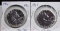 1961 & 1962 Silver Proof Franklin Half Dollars 2 Coin sm
