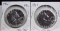 1961 & 1962 Silver Proof Franklin Half Dollars 2 Coin sm