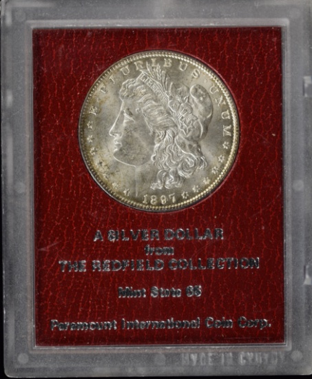 1897 Morgan Dollar Redfield Collection Paramount MS65