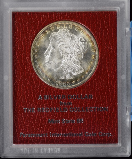 1880-S Morgan Dollar Redfield Collection Paramount MS65
