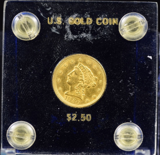 1850 $2.5 Gold Liberty UNC