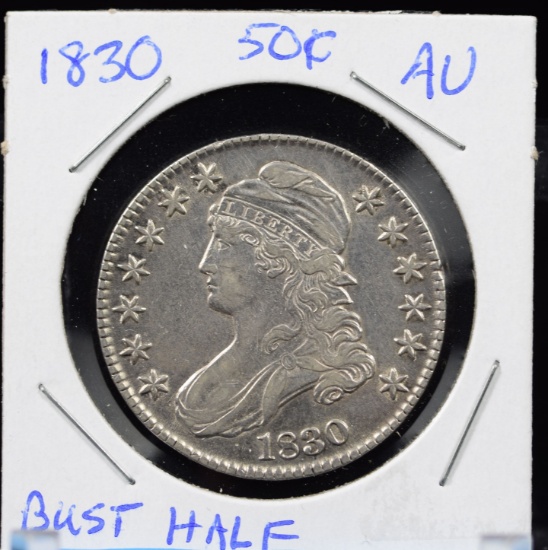 1830 Bust Half Dollar AU