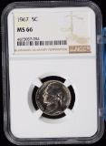 1967 Jefferson Nickel NGC MS-66