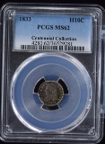 1833 Bust Half Dime PCGS MS-62 Golden Tone Color