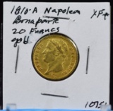 1810-A Gold Napoleon 20 Francs XF