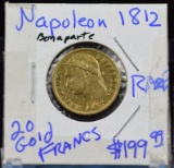 1812 Gold Napoleon 20 Francs Rare