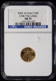 2006-W $5 Gold Eagle Early Release NGC MS-70