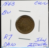 1863 CWC John Zeltner National 400 Hall Ohio BU R7 Rare