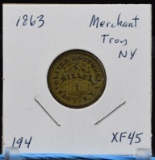 1863 CWT Miller Troy NY XF45