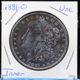 1881-O Morgan Dollar Blue Toner UNC