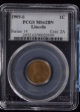 1909-S Lincoln Cent PCGS MS-62 Brown