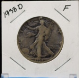 1938-D Walking Half Dollar Fine