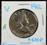 1962 Proof Silver Franklin Half Dollar A