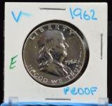 1962 Proof Silver Franklin Half Dollar E