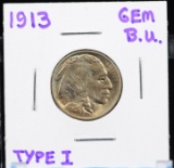 1913 Type 1 Buffalo Nickel GEM BU