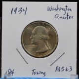 1934 Washington Quarter MS63