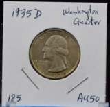 1935-D Washington Quarter AU50