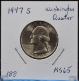 1947-S Washington Quarter MS65