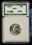 1958-D Washington Quarter ANI MS67