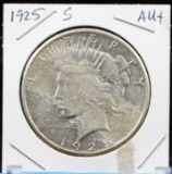 1925-S Peace Dollar AU Plus