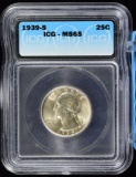 1939-S Washington Quarter IGC MS-65