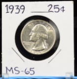 1939 Washington Quarter MS65