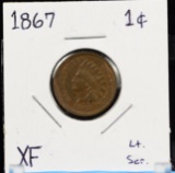 1867 Indian Head Cent XF