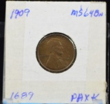 1909 Lincoln Cent MS BRN