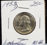 1953-D Washington Quarter MS66 Lite Golden Tone