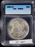 1884-O Morgan Dollar ICG MS-64