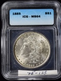 1885 Morgan Dollar ICG MS-64