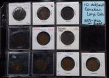 10 Canadian Cents Different Large Cent 1859/6