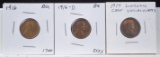 1916, 16-D & 17 Lincoln Cents 3 Coins