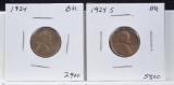 1924 & 1924-S Lincoln Cents 2 Coins