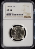 1954-S Washington Quarter NGC MC-65