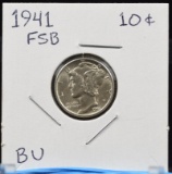 1941 Mercury Dime BU Full Split Bands