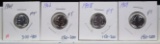 4 Proof Roosevelt Dimes Early Dates 4 Coins A