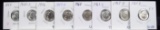 8 Roosevelt Dimes UNC Early Dates D