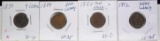 4 Indian Head Cents Earlier Dates 4 Coins A