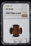 1975 Lincoln Cent NGC MS-66 Red