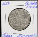 1622 Silver 1/4 Thaler Poland High Grade & Very Scarce King Sigismund III